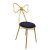 Ribbon Back Chair - Black Velvet
