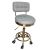 Grey Cosmetic Chair with  Gold Base & wheels 