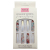 Blue and Red Marble and White Chrome Press-on Nails