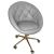 Grey Cosmetic Chair with Gold 5 point wheel base