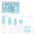 Travel Bottle Kit, Blue
