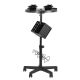 GABBIANO HAIRDRESSER TROLLEY BLACK - with Timer