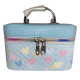 Soft Personal Beauty Case, Blue & Hearts (small)