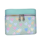 Soft Personal Beauty Case, Blue with Hearts, Small
