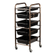 Gabbiano Black & Gold Metal Trolley