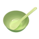 Mask Mixing Bowl & Spatula – Green