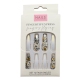 Grey and Yellow Marble and White Chrome Press-on Nails