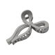 Grey Bow Claw Clip