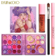 Kevin Coco 28 Color Palette Set with Lip Gloss + Brush