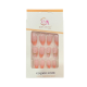 Press-on Nails - Orange French Manicure