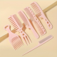 6pcs Pink Hair Combs
