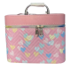 Soft Personal Beauty Case, Pink with Hearts, Large