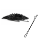 Flat Black Hair Pins x36