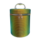 Soft Round Beauty Case, Golden Green, Large