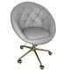 Grey Cosmetic Chair with Gold 5 point wheel base